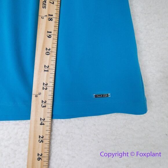 New! Calvin Klein Womens Twist-Front Top in‎ blue, size M - Picture 6 of 10